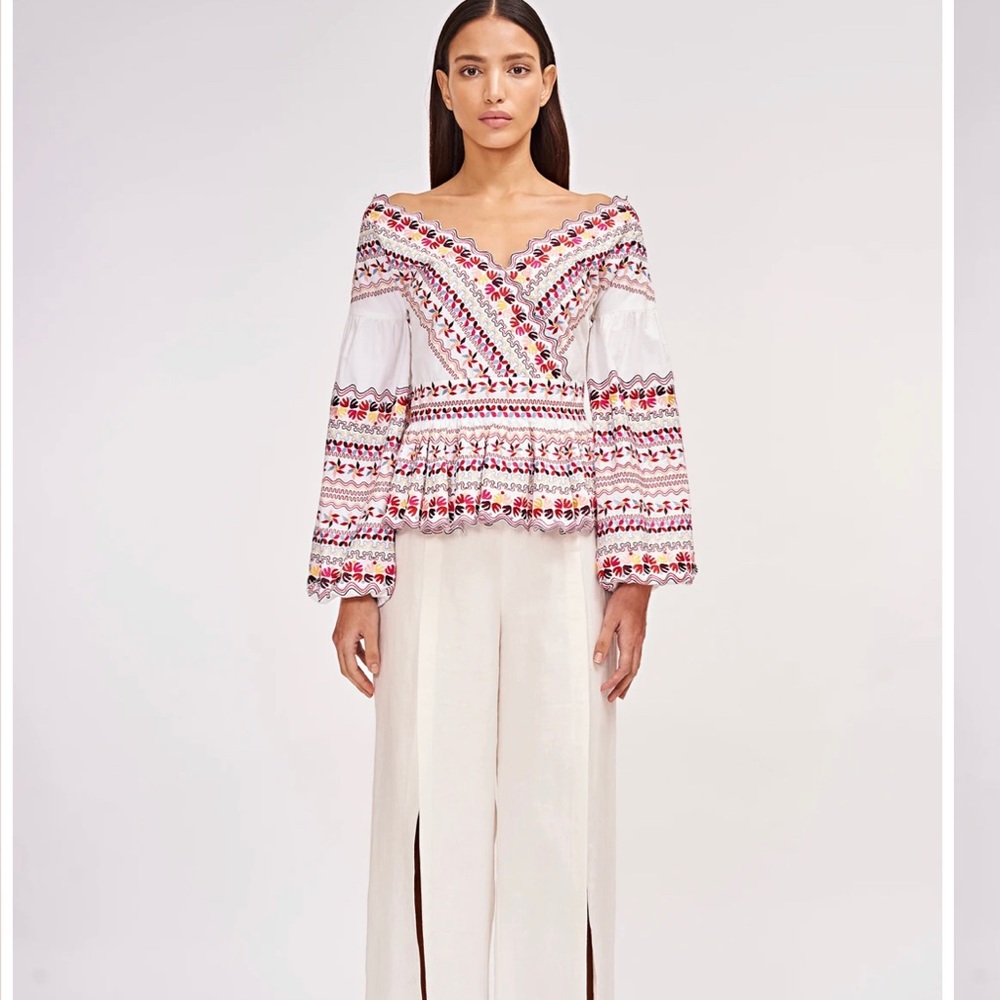 AMUR Embroidered Alma Top